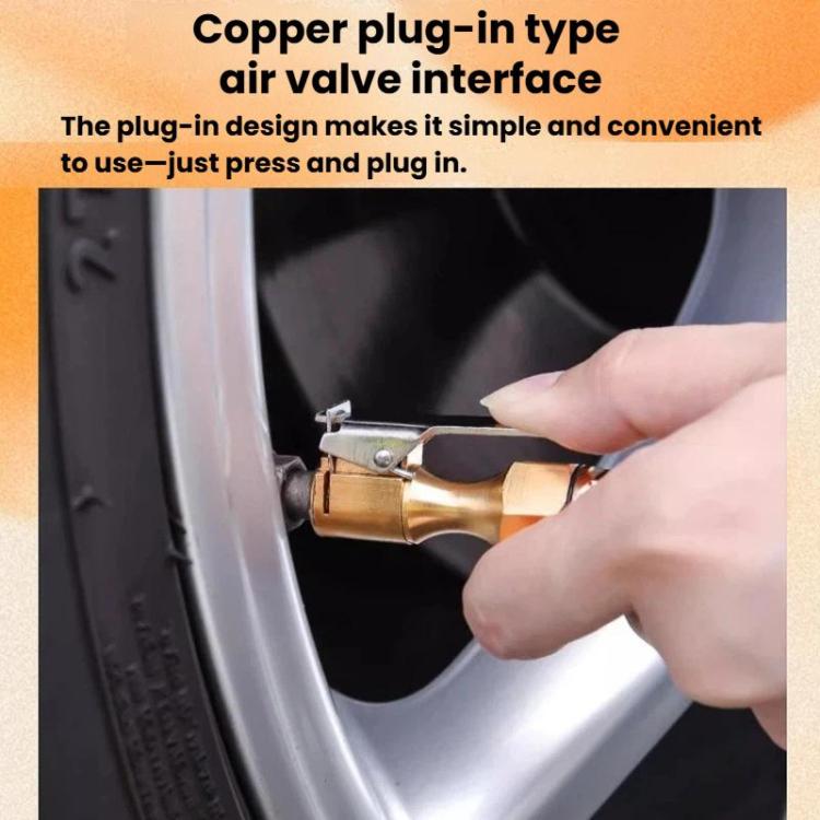 Copper plug-in nozzle for car air valve on digital tire pressure gauge