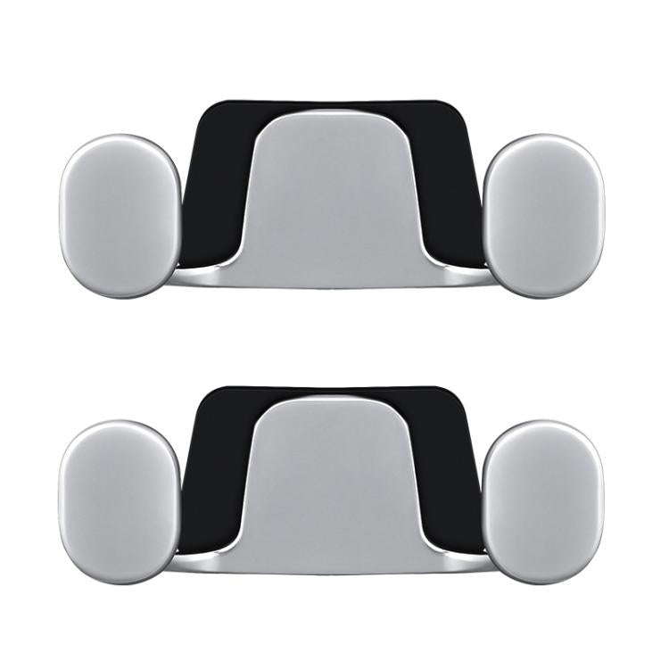 Vehicle-mounted phone holder, double adhesive hooks in pearl white with black base