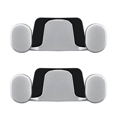 Vehicle-mounted phone holder, double adhesive hooks in pearl white with black base