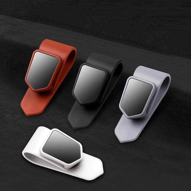Multi-color car visor glasses clips with silicone pads: orange, black, gray, white