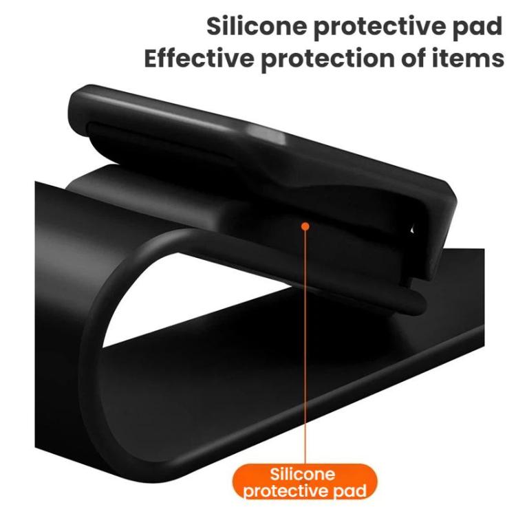 Black car visor glasses clip with silicone protective pad