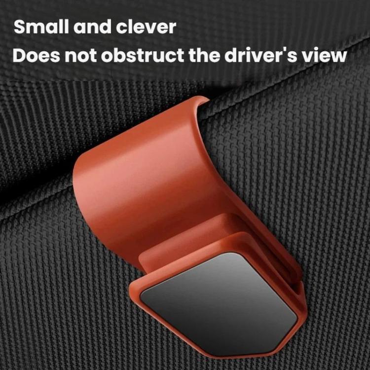 Orange car visor glasses clip with silicone protective pad and lens holder
