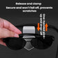 Black car visor glasses clip with elastic retaining band and silicone pad