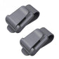 2-pack car sunglasses clip ticket and card holder, gray plastic with elastic strap.