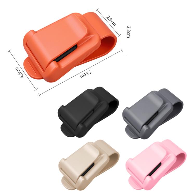 2-pack car sunglasses clip ticket and card holder set, size diagram with 4 colors shown.