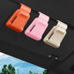 Car sunglasses visor clips, 3 colors: orange, pink, beige card and ticket holders