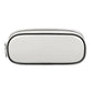 Light beige oval magnetic eyeglasses and coin storage case with zipper closure