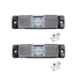 White LED truck side marker lights set, clear rectangular lens with black housing and holes