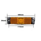 Amber LED truck side marker light with 130mm length and 34mm height