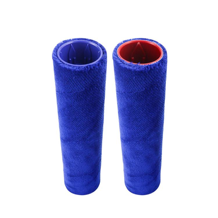 Blue dual roller brush replacement with visible inner cores on each roller