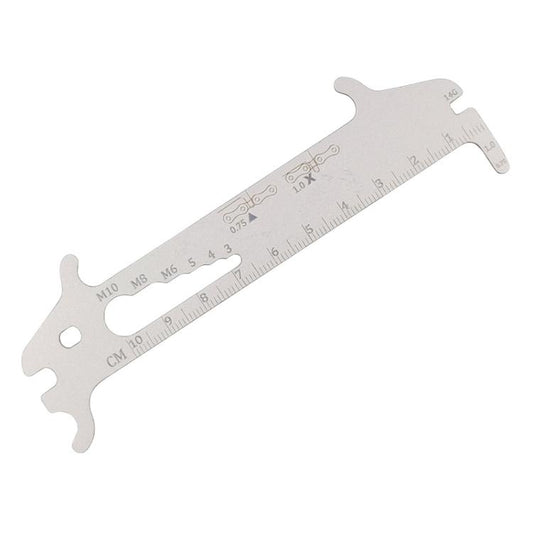 BIKERSAY bicycle chain wear indicator caliper ruler with measurement scale and hooks