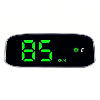 Digital speed HUD with green 86 display and KM/H unit indicator