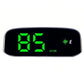 Digital speed HUD with green 86 display and MP/H unit indicator