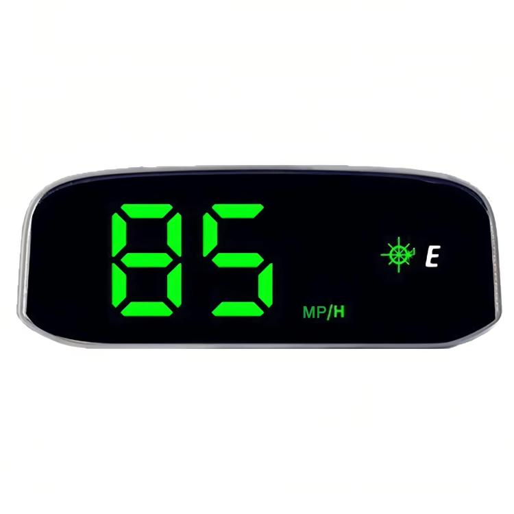 Digital speed HUD with green 86 display and MP/H unit indicator