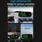 Digital speed HUD with green 66 display and E icon on dashboard