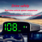 Digital speed HUD showing green 136 with KM/H unit on dashboard