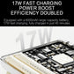 Handheld console fast-charging infographic with 6000mAh battery and circuit board