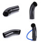 Black intake elbow pipes set with matching coupler piece
