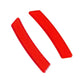 Set of 2 red reflective fender warning decals, prismatic rectangular strips