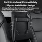 Black slip-on armrest box dust cover with molded insert edges