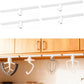 White hook rail for hanging mixer accessories, whisk and other attachment hooks