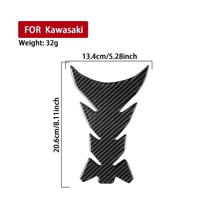 Kawasaki Z900 fuel tank decor sticker, carbon-fiber arrow, 20.6 x 13.4 cm