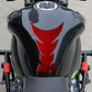 Kawasaki Z900 fuel tank decor sticker, red carbon-fiber arrow with black edges