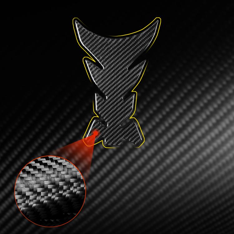 Kawasaki Z900 fuel tank decor sticker, carbon-fiber arrow decal with detail view