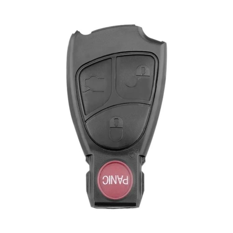 Mercedes-Benz remote key shell, dark gray plastic with red panic button