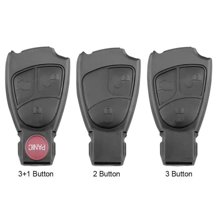 Set of three remote key shells: 3+1, 2, and 3 button designs