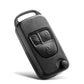 Mercedes-Benz key shell close-up, black remote housing with 3 button icons