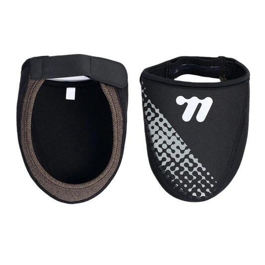 WEST BIKING half-length cycling shoe covers, black with reflective diagonal camo-style design