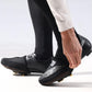 WEST BIKING half-length cycling shoe covers on shoes, black with reflective stripe