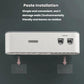 White dual toothpaste dispenser wall rack with mounting brackets and cup holders
