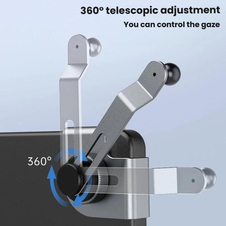 360° telescopic car phone holder base with pivot arm and black adjustment knob