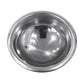Stainless steel concave portafilter basket with fine perforations on the spherical base