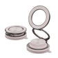 Light-colored foldable magnetic car phone holder with round ring bracket and suction base
