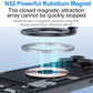 Black magnetic car phone holder ring base with strong magnet plate on dashboard