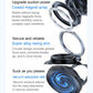 Black foldable magnetic car phone holder with suction disk and swing arm