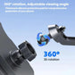 Black mirror-mount phone holder with 360-degree rotation joint