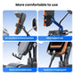 Mirror-mount phone holder with extendable base and accessible charging area