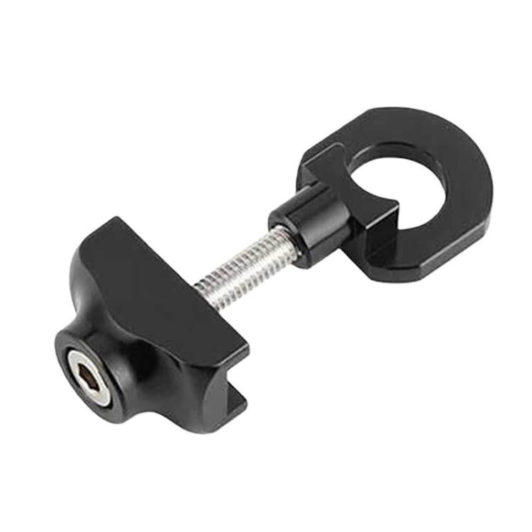 Black bicycle chain breaker tool with split clamp and threaded screw