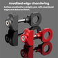Bike chain breaker tool set with black, red and threaded adjusting bolt