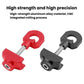 Bicycle chain breaker tool in red and black with split clamp design