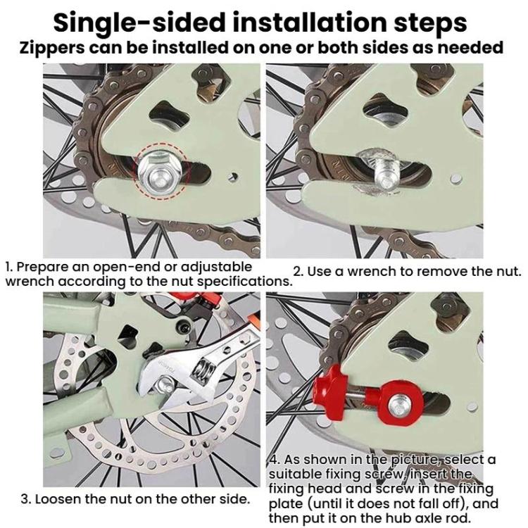 Bicycle chain breaker tool being installed on a bike wheel axle mount