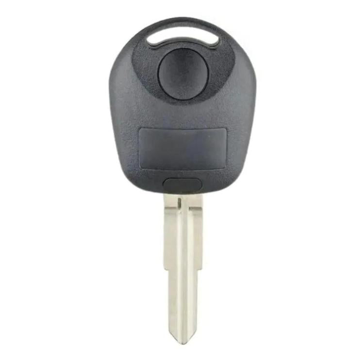SsangYong flip-key remote control case, black shell with round button and key blade