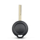 Black key shell with blank metal blade and circular ring for keyring
