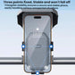 Motorcycle phone mount cradle with three-point support, holds phone, black