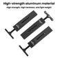 Bike brake caliper piston reset tool, black aluminum blocks with threaded screw