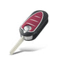 Black key shell with red three-button panel and metal key blade extended